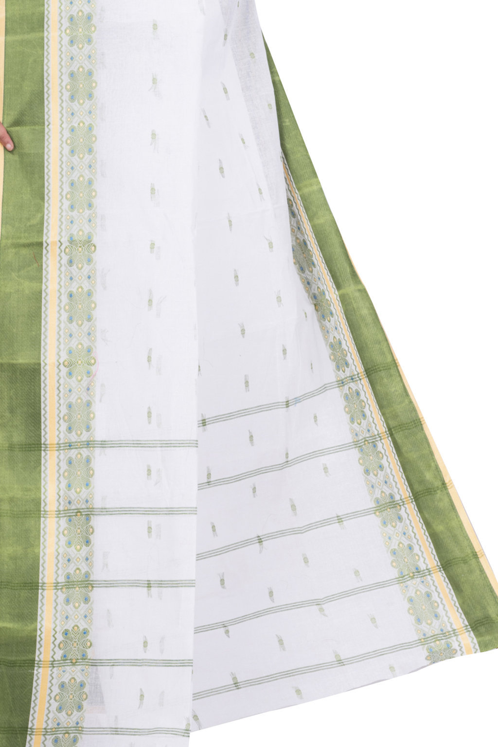 Green Pure Cotton VelvetPar_tant Tant Saree (700)